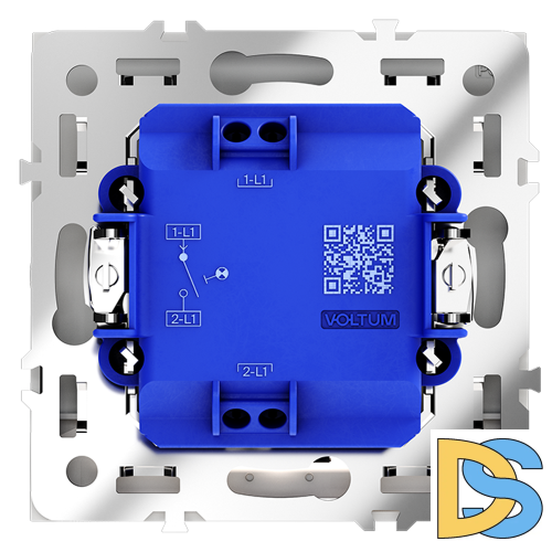 Выключатель встраиваемый VOLTUM S70 одноклавишный с подсветкой 10А, (белый матовый)
