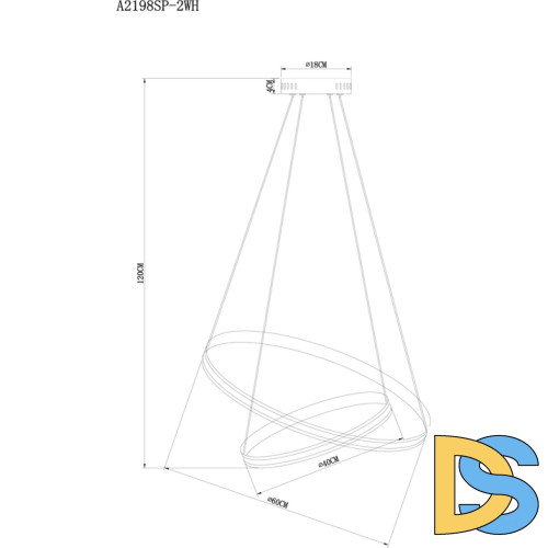 Подвесной светильник Arte Lamp Meridiana A2198SP-2WH
