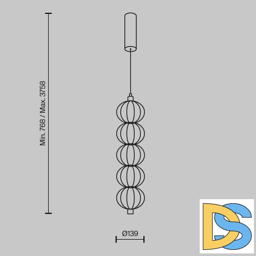 Подвесной светильник Maytoni Golden Cage MOD216PL-L10G3K