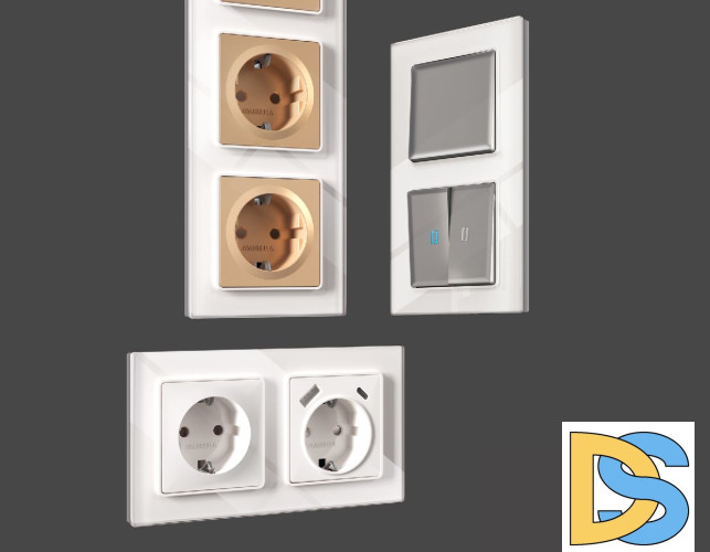 Рамка четырехместная Ambrella Volt Platos AF330104