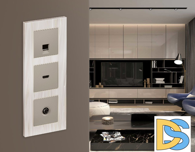 Лицевая панель для TV розетки Ambrella Volt Alfa AP3730