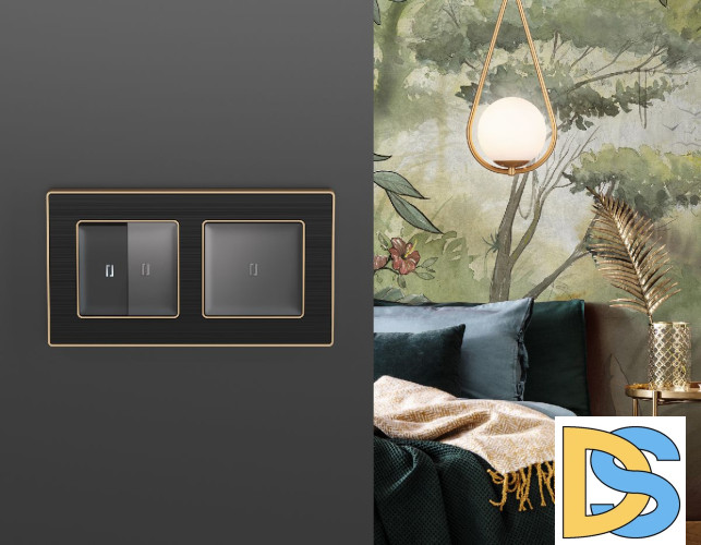 Лицевая панель для выключателя одноклавишного с подсветкой Ambrella Volt Alfa AP9020