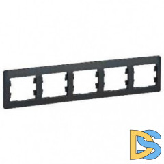 Рамка 5-ая (пятерная), Антрацит, серия Glossa, Schneider Electric