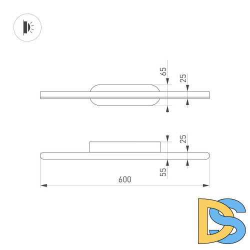 Подсветка для зеркал Arlight SP-Tenero-S600x45-13W Warm3000 037465