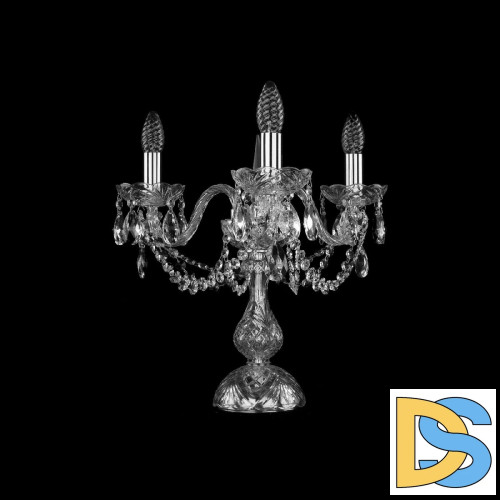 Настольная лампа Bohemia Ivele Crystal 1402L/3/141-39 Ni
