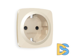 Лицевая панель для розетки с/з со шторками Ambrella Volt Omega OP3070