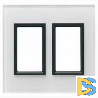 Рамка 2-ая (двойная), Стекло Белое, серия UNICA TOP/CLASS, Schneider Electric