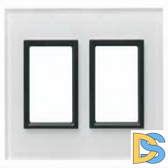 Рамка 2-ая (двойная), Стекло Белое, серия UNICA TOP/CLASS, Schneider Electric