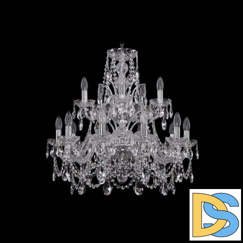 Подвесная люстра Bohemia Ivele Crystal 1411/10+5/240/2d Ni