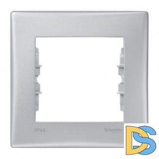 Рамка IP44 1-ая (одинарная), влагозащитная, Алюминий, серия Sedna, Schneider Electric