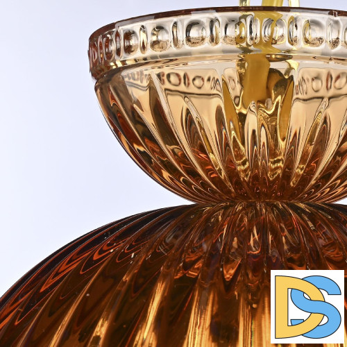 Подвесной светильник Bohemia Ivele Crystal 5478/22 G Amber/M-1G Leafs K721