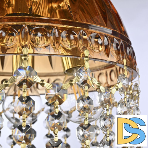 Подвесной светильник Bohemia Ivele Crystal 5478/22 G Amber/M-1G Leafs K721