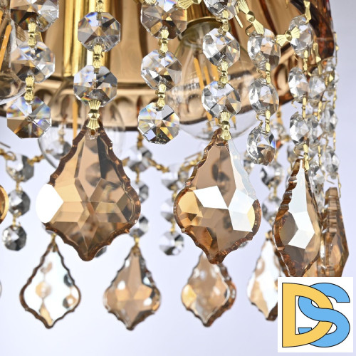 Подвесной светильник Bohemia Ivele Crystal 5478/22 G Amber/M-1G Leafs K721