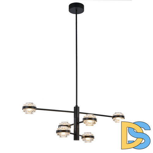 Люстра на штанге Delight Collection MD22030002 MX22030002-6A black/clear