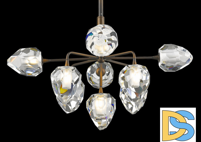 Подвесная люстра Delight Collection On the Rocks P68038L-9 gold