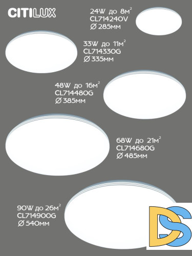 Потолочная светодиодная люстра Citilux Симпла CL714330G