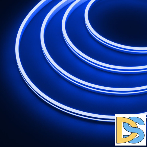Светодиодная лента герметичная Arlight MOONLIGHT-SIDE-A168-4x10mm 24V Blue 7.2 W/m, IP65, 2835, 5m, wire x1 038314