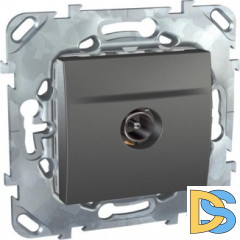 Розетка телевизионная единственная ТV, Графит, серия UNICA TOP/CLASS, Schneider Electric