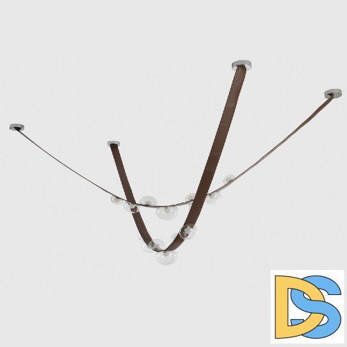 Подвесная люстра Crystal Lux BOSQUE SP7 L3000 BROWN/TRANSPARENT