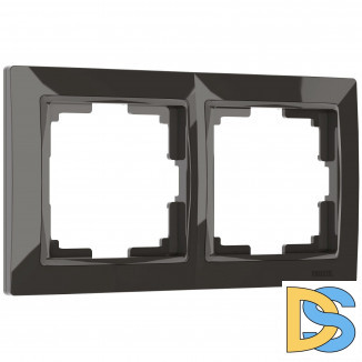 Рамка на 2 поста (серо-коричневый, basic) W0022007