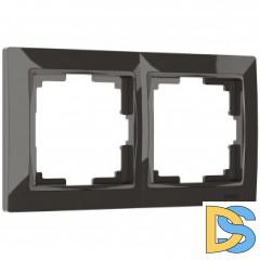 Рамка на 2 поста (серо-коричневый, basic) W0022007