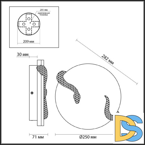 Настенный светильник Odeon Light Snake 7033/10WL