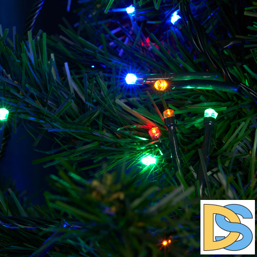 Светодиодная гирлянда Feron CL10 230В 60Вт мультиколор 20м IP20 48182