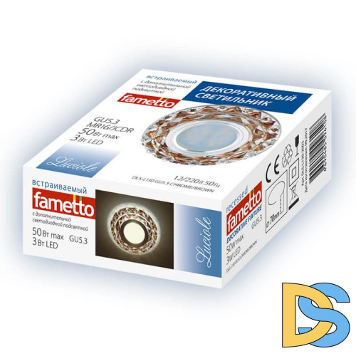 Встраиваемый светильник Fametto Luciole DLS-L129 GU5.3 Chrome/Gold