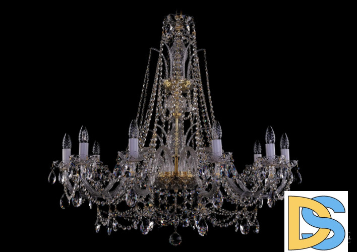 Подвесная люстра Bohemia Ivele Crystal 1411/10/360/XL-87 G