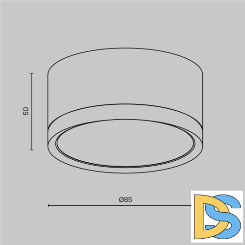 Потолочный светильник Maytoni Technical Hoop C086CL-GX53-SRD-W