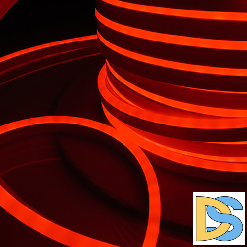 Светодиодный гибкий неон Elektrostandard 220V 9,6W 120Led 2835 IP67 односторонний красный, 50м 4690389136528