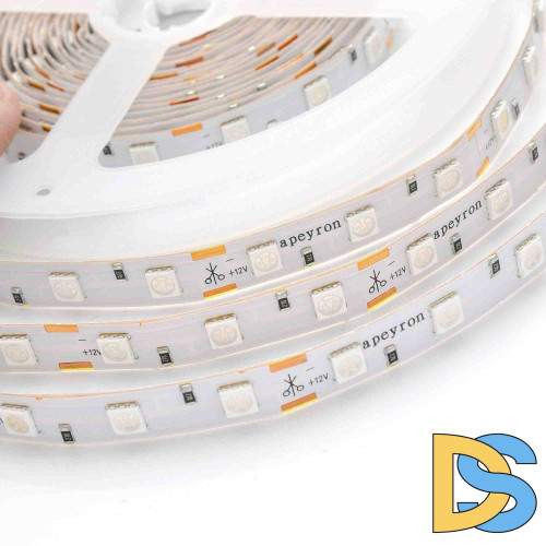 Светодиодная лента Apeyron 12В СТ 14,4Вт/м smd5050 60д/м IP20 5м красная 48BL