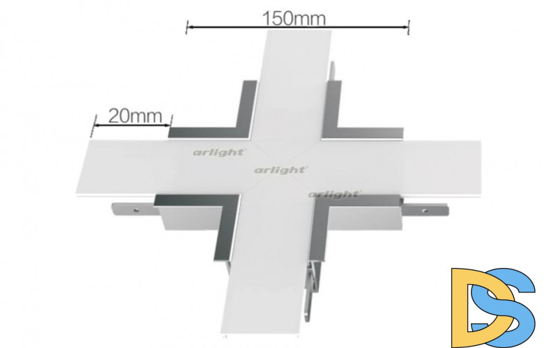 Угол Arlight S2-LINIA55-F-X90 крестовой 021276