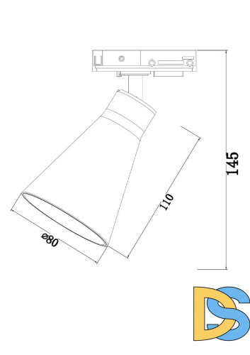 Трековый светильник Maytoni Virar TR022-1-GU10-B