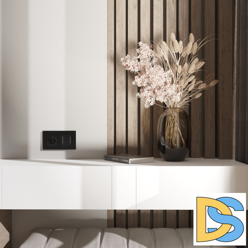 Рамка на 2 поста Werkel Slab (черный матовый) W0022908