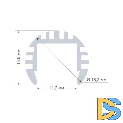 Профиль круглый универсальный Apeyron ширина ленты до 10мм 08-18-01