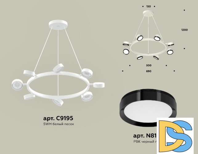 Подвесная люстра Ambrella Light Traditional (C9195, N8113) XB9195151