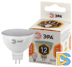 Лампа светодиодная Эра GU5.3 12W 2700K LED MR16-12W-827-GU5.3 Б0040887