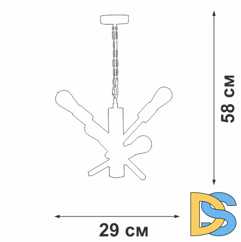 Подвесная люстра Vitaluce V3009-1/4