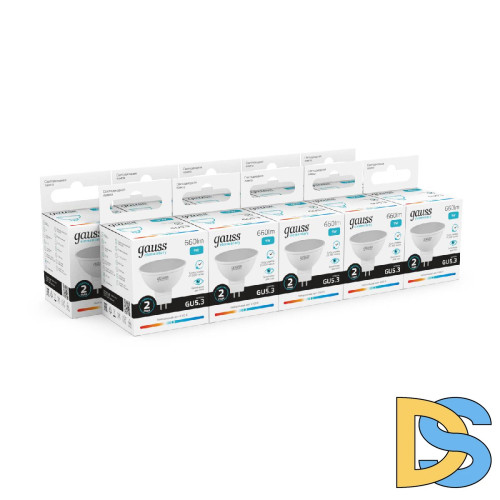 Лампа светодиодная Gauss GU5.3 9W 4100K матовая 13529