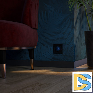 Розетка с подсветкой (черный матовый) W1171408