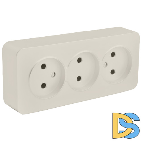 Розетка 3-местная б/з Stekker София MST10-13-04 49499