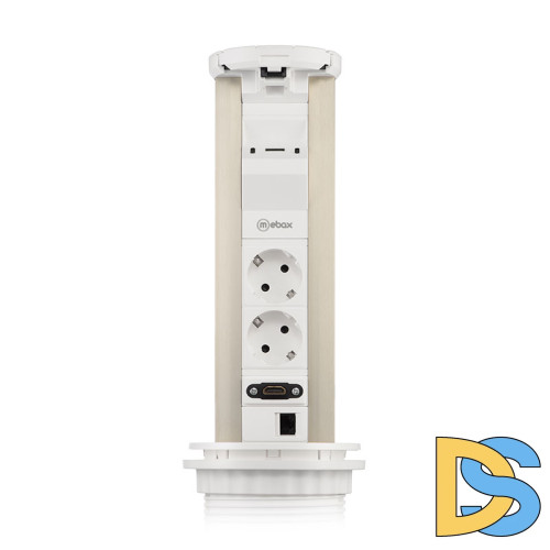 Блок розеток 12J (2 секции, USB type A+C + RJ45 + HDMI) беспроводная зарядка Mebax 00-00002598