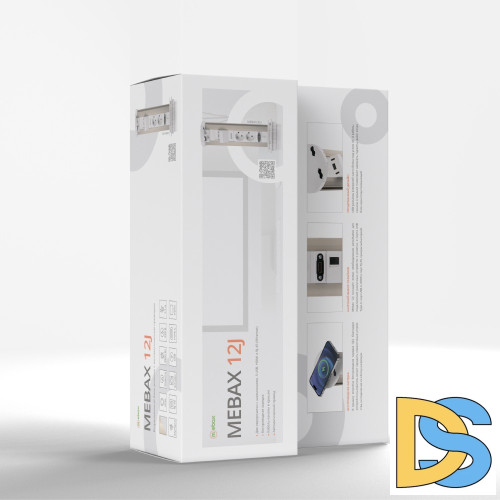 Блок розеток 12J (2 секции, USB type A+C + RJ45 + HDMI) беспроводная зарядка Mebax 00-00002598