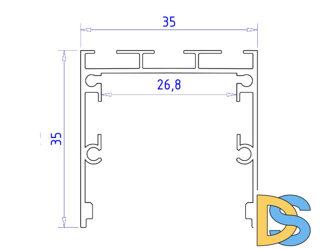 Алюминиевый профиль Ambrella Light Profile System GP2550AL