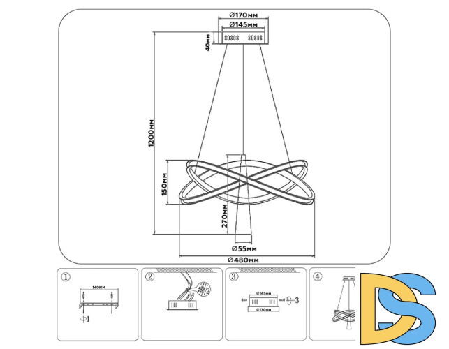 Подвесная люстра Ambrella Light Comfort LineTech FL5368