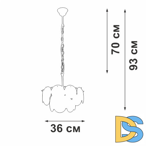 Подвесной светильник Vitaluce V5888-8/4