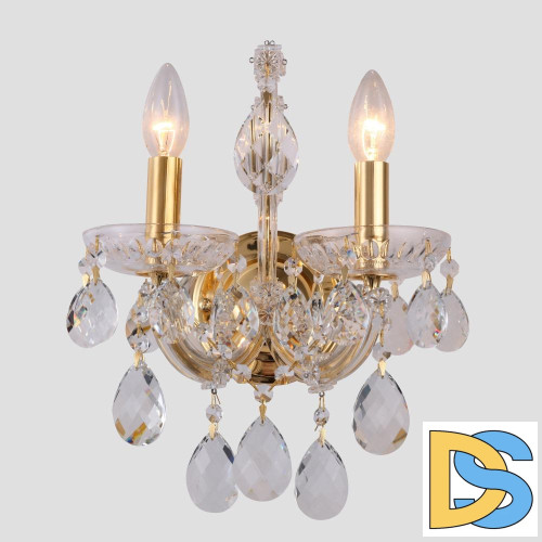 Бра Crystal Lux Isabel AP2 Gold/Transparent