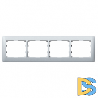 Рамка 4 поста горизонтальная Legrand Galea Life - алюминий