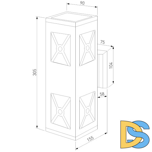 Уличный настенный cветильник Elektrostandard 1405 Techno черный 4690389131912